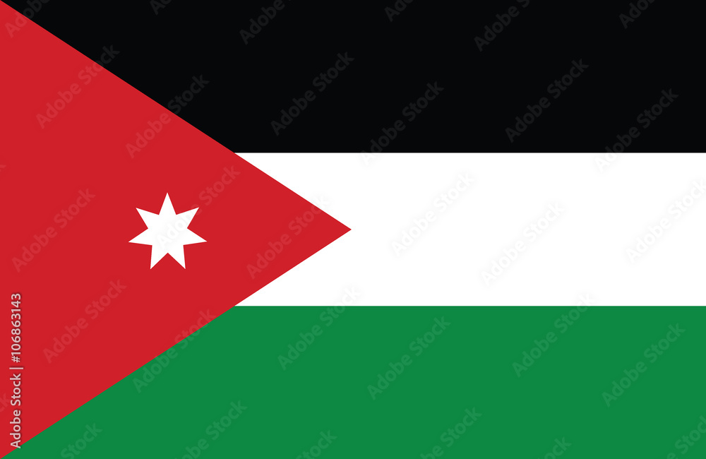Naklejka premium Jordanian flag.