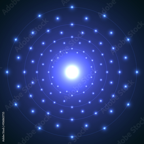 Abstract bright background - neon illustration (explosion)