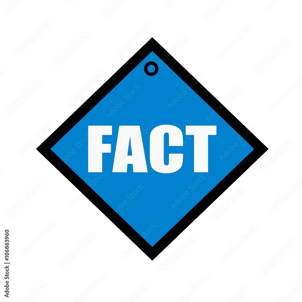 FACT white wording on quadrate blue background FACT white wording on quadrate blue background