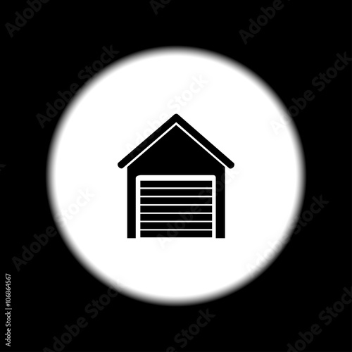 Garage icon. Modern design flat style icon