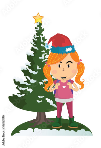 christmas and children vector