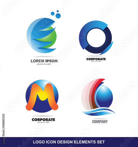 Logo icon design elements set