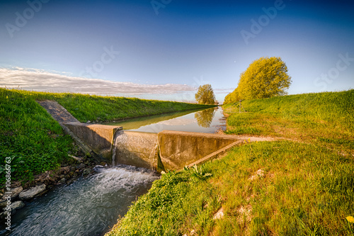 Quadro su tela Modern irrigation canal