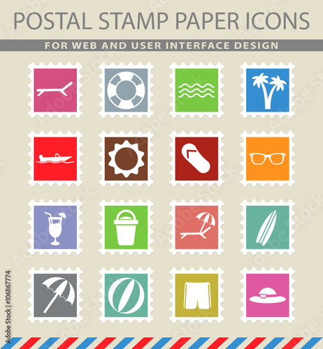 Beach simply icons