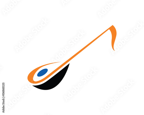 Modern Music Logo Symbol - Mandolin