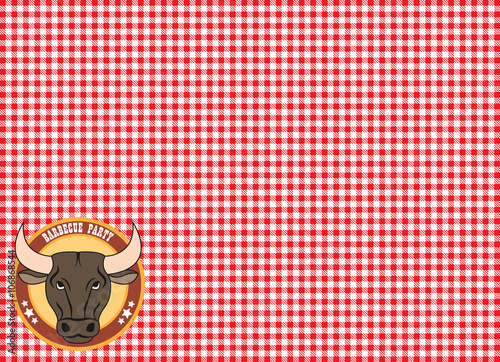Tischdecke Karomuster in Rot (Grillfest Einladung)