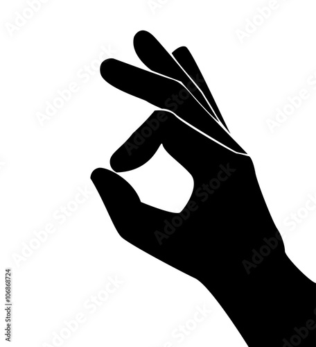 hand okay art vector