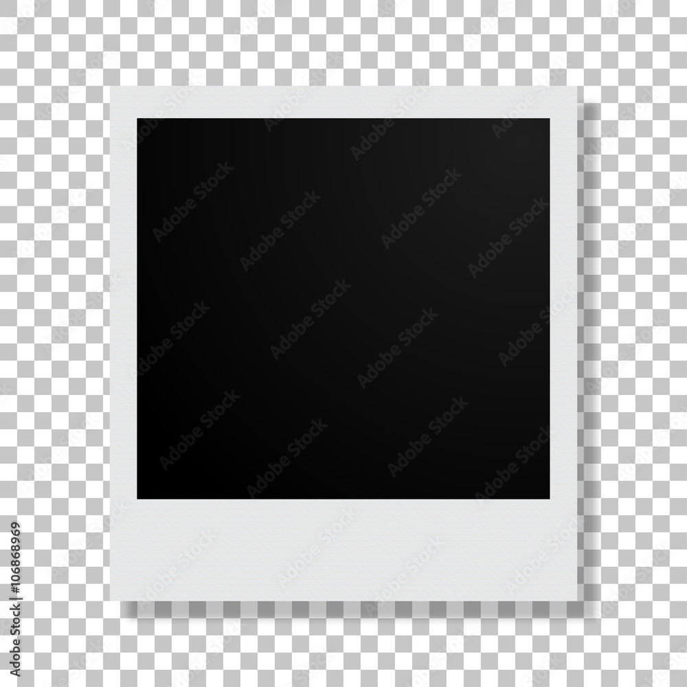 Photo frame with shadow on an isolated background Photo frame with shadow on an isolated background
