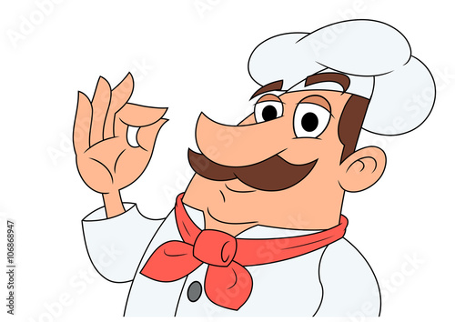 Smiling chef illustration