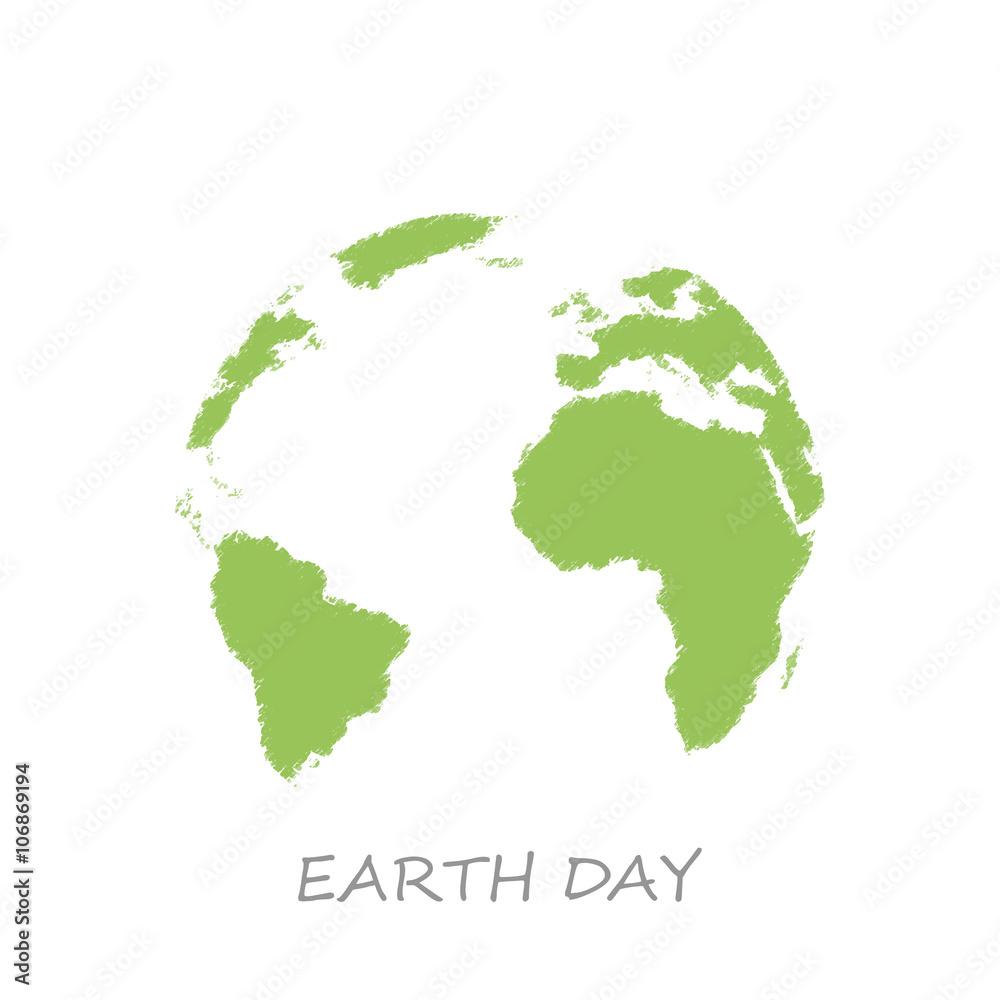 Earth day sketch globe vector illustration white background Earth day sketch globe vector illustration white background