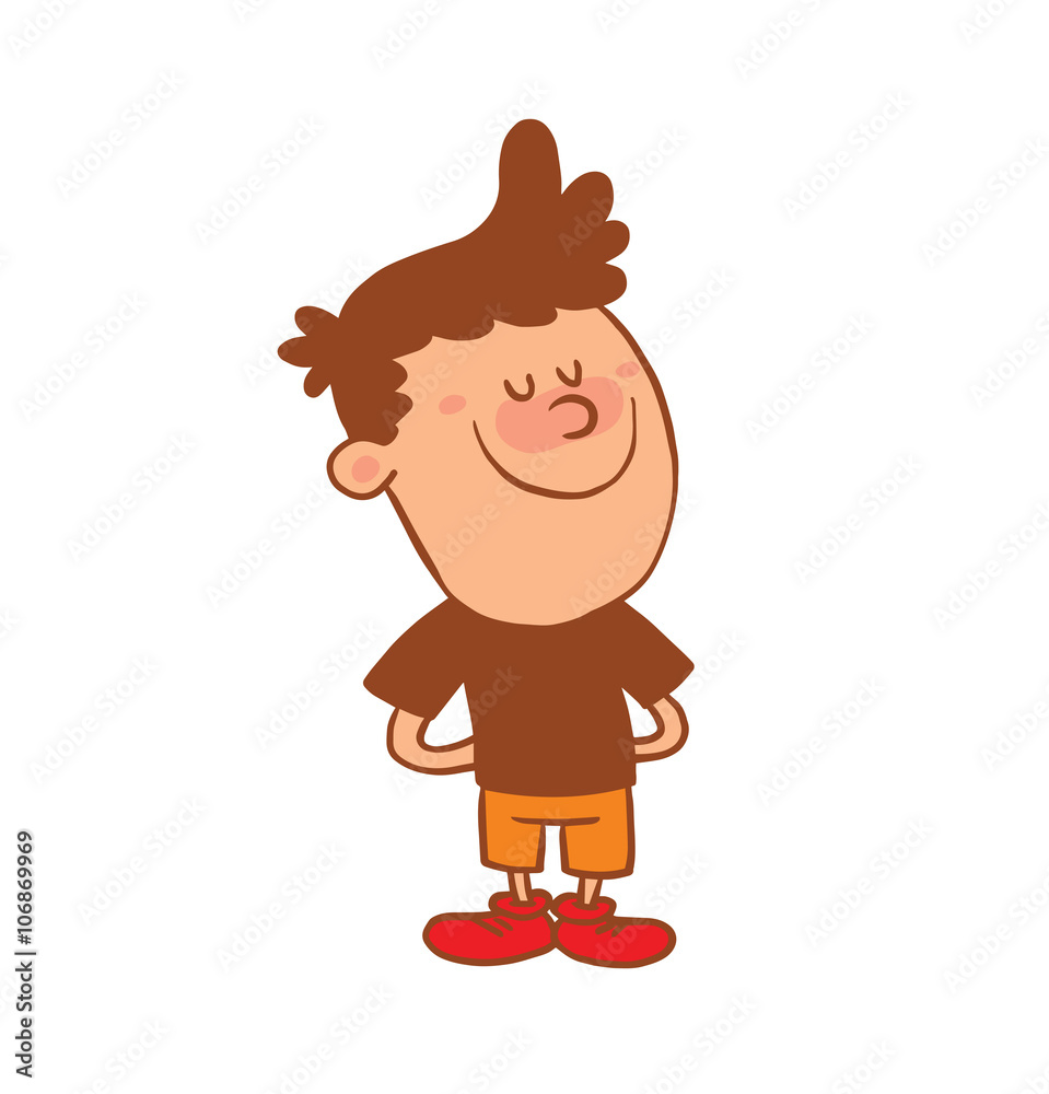 Premium Vector  A cartoon of a boy's face with a t - shirt on it.