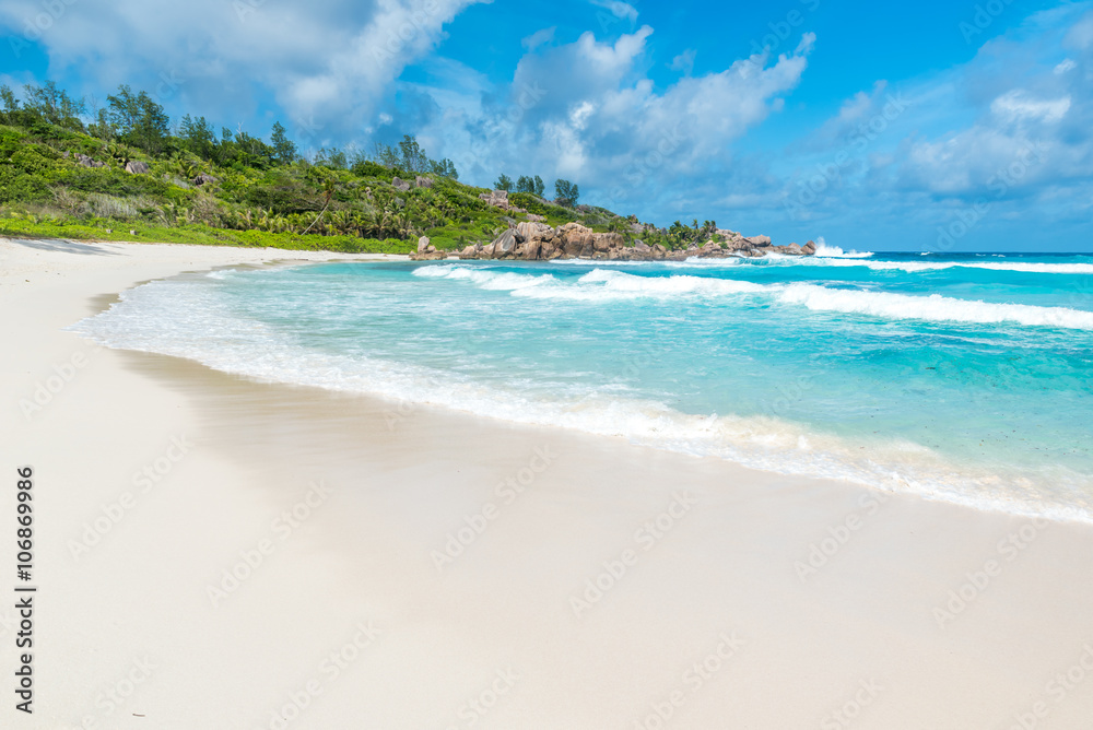 Beautiful beach - Anse Cocos - La Digue, Seychelles Beautiful beach - Anse Cocos - La Digue, Seychelles