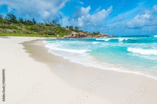Beautiful beach - Anse Cocos - La Digue  Seychelles