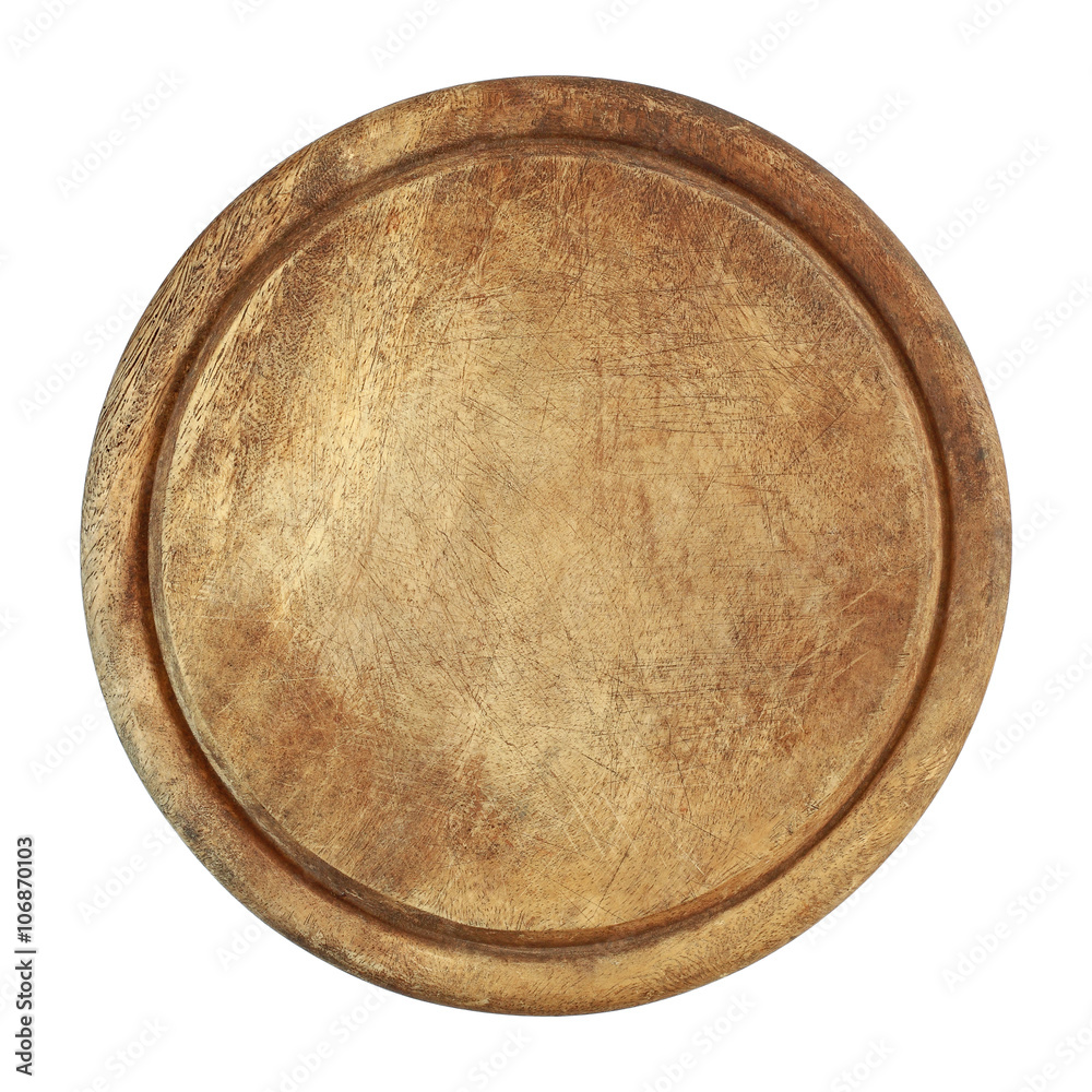 Circle cutting board isolated on white Circle cutting board isolated on white