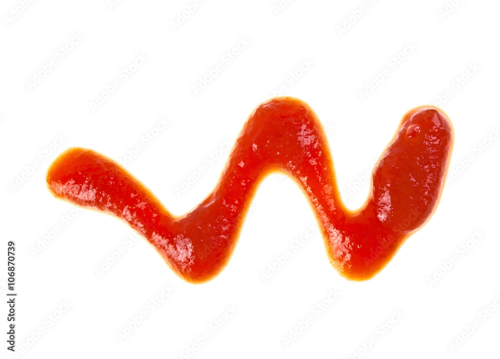 Tomato ketchup on a white background Tomato ketchup on a white background