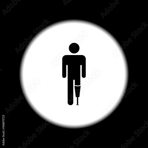 prosthesis icon. Flat design style.