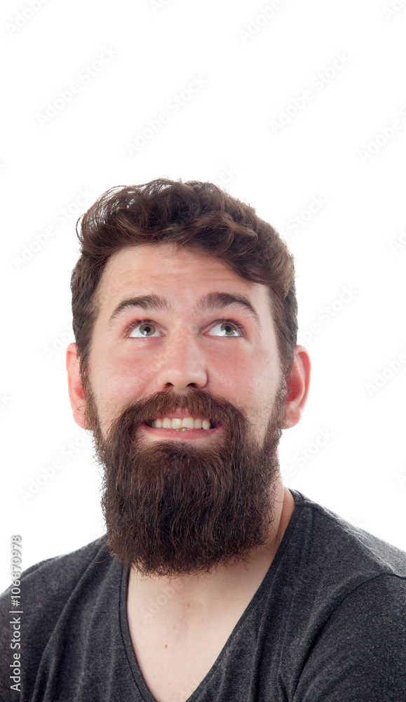 Handsome man with long beard Handsome man with long beard