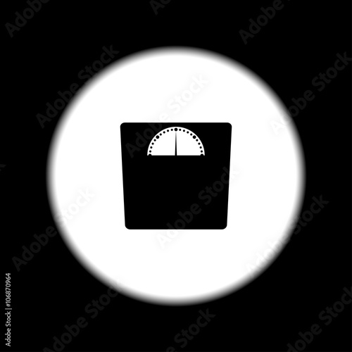 weighting icon. Flat design style.