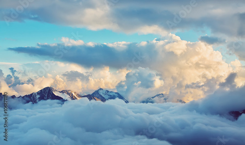 Fototapeta alpejski krajobraz górski