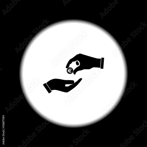  give alms Flat icon