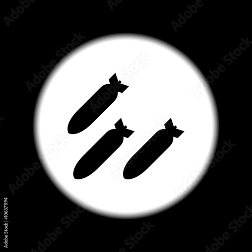 Air bomb vector icon