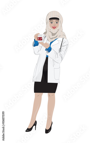 Female doctor vector illustration