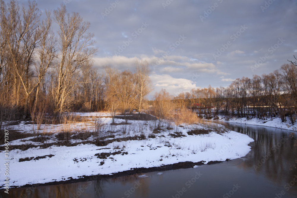 Early spring on the river Early spring on the river