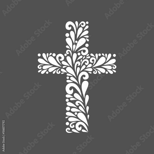 Floral cross.