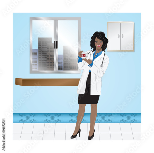 Female doctor vector illustration