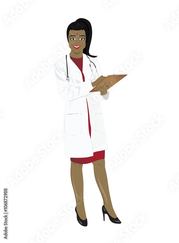 Female doctor vector illustration