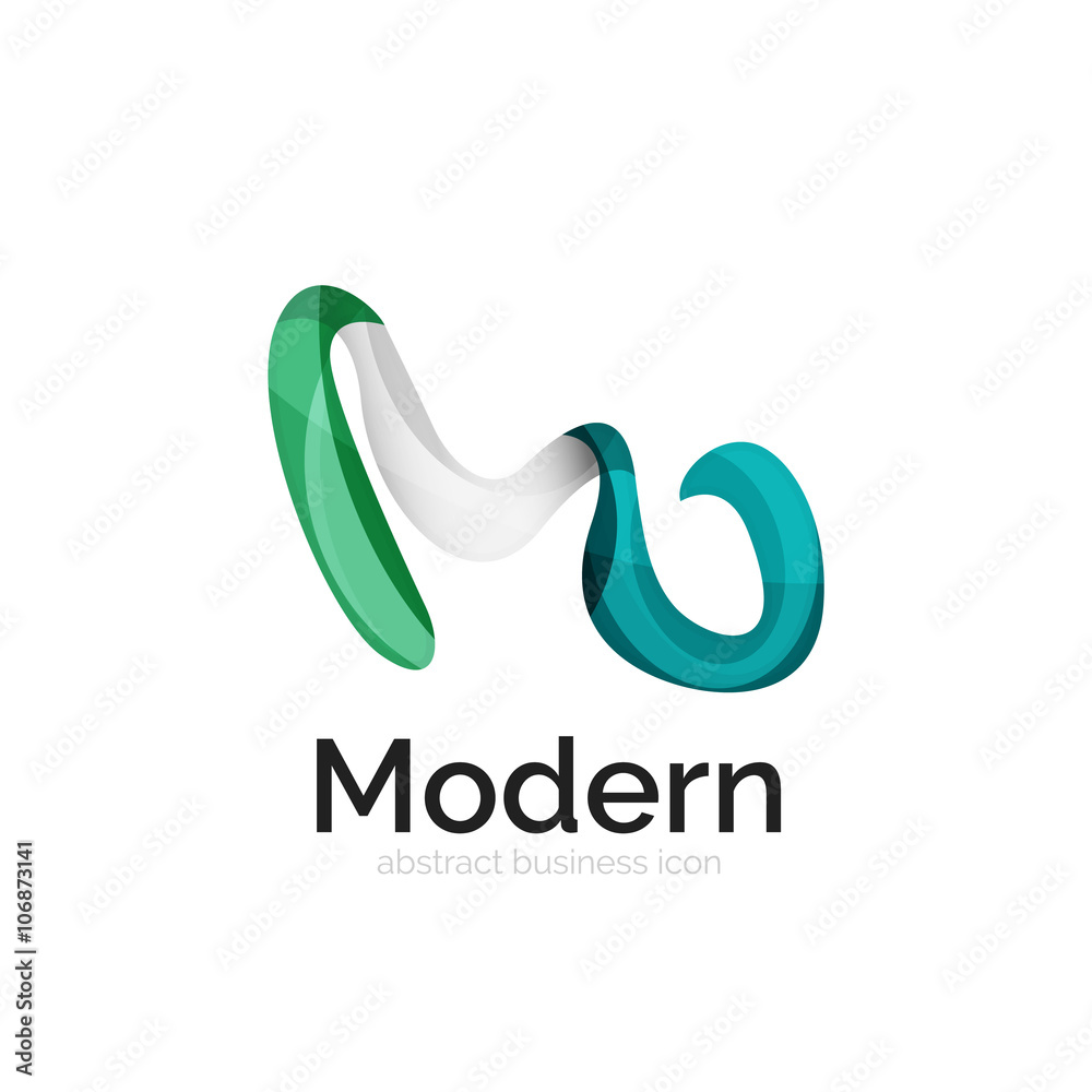 Wave ribbon logo, vector abstract shape Wave ribbon logo, vector abstract shape
