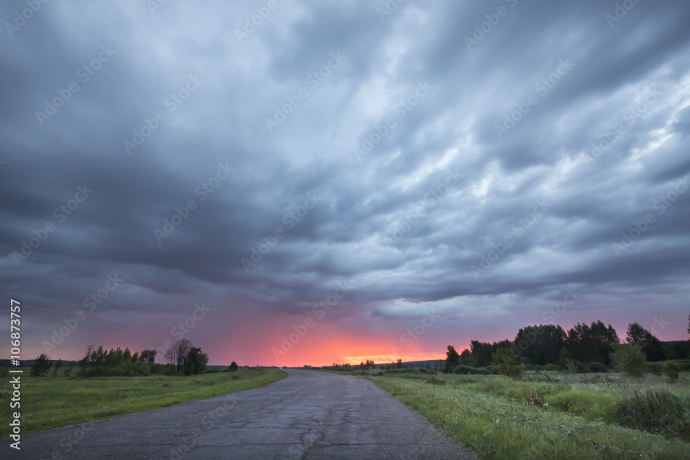 road to sunset