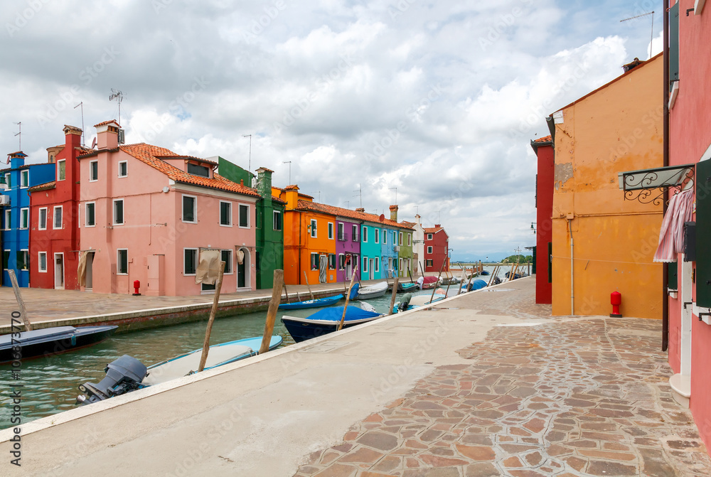 The island of Burano. Italy.