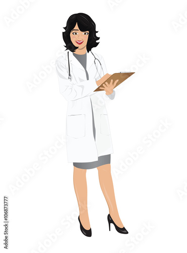 Female doctor vector illustration