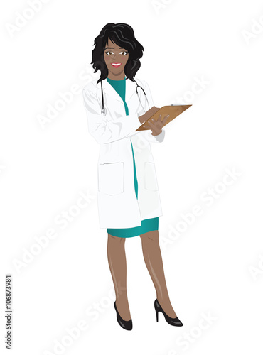 Female doctor vector illustration