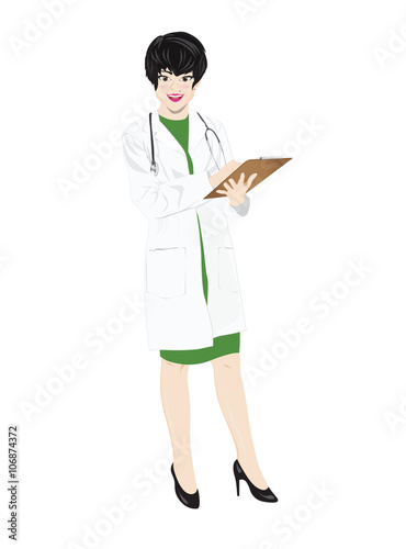 Female doctor vector illustration
