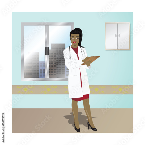 Female doctor vector illustration