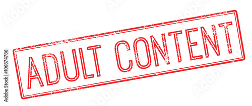 Adult Content red rubber stamp on white