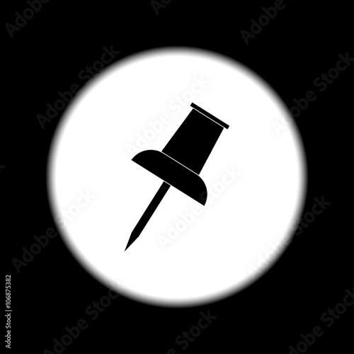 Vector push pin icon
