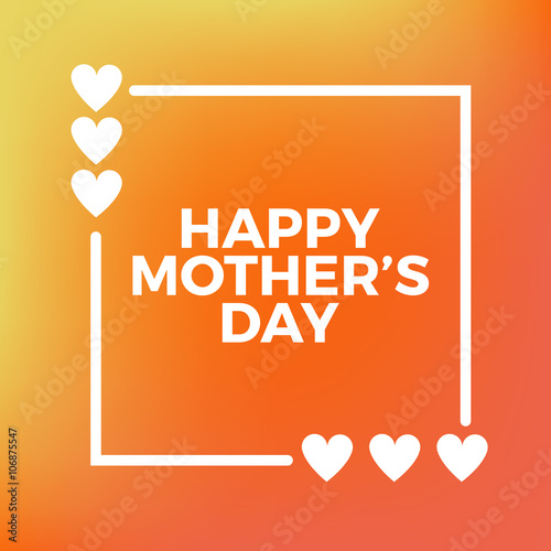 Happy Mothers Day abstract mesh Background and card template with hearts