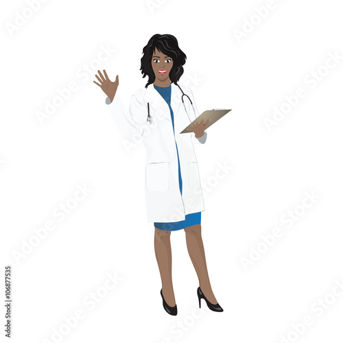 Female doctor vector illustration