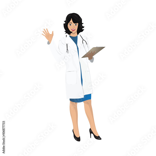 Female doctor vector illustration