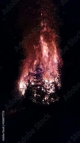 Osterfeuer im Harz