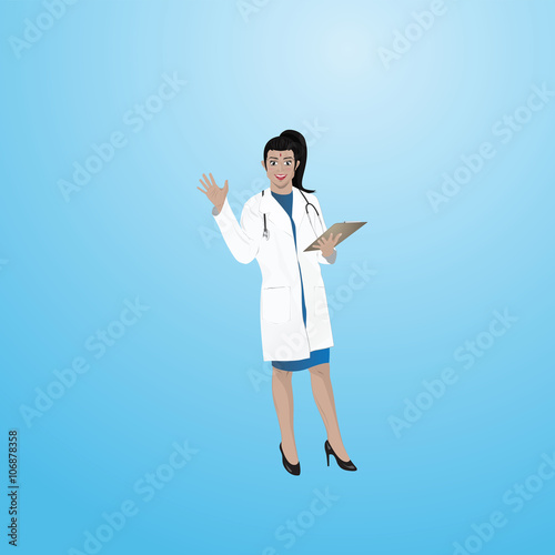 Female doctor vector illustration