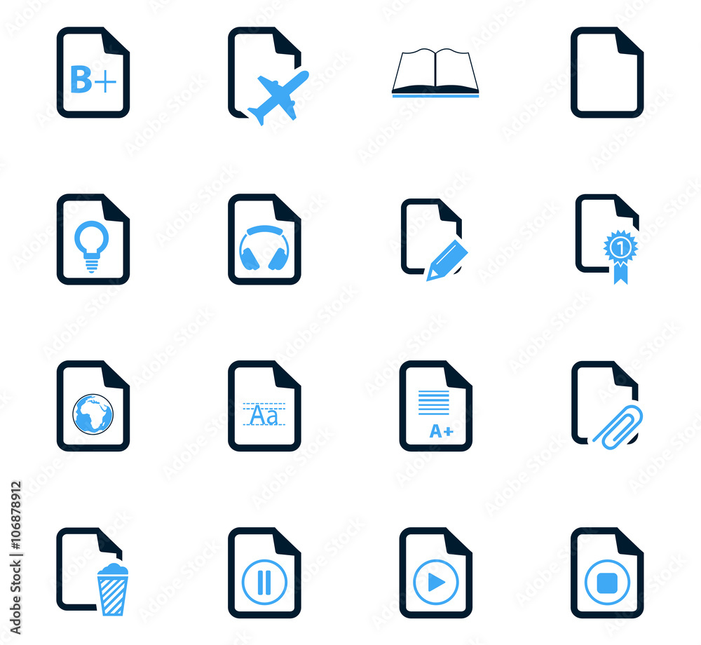 Documents icons set
