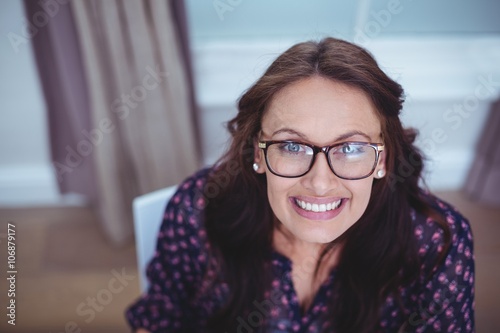 Portrait of beautiful woman smiling