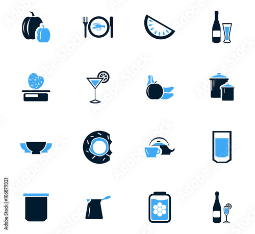 Food and kitchen icons set