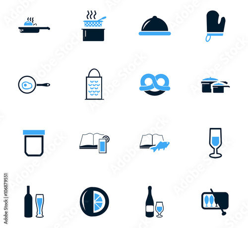 Food and kitchen icons set