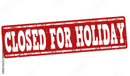 Closed for holiday stamp