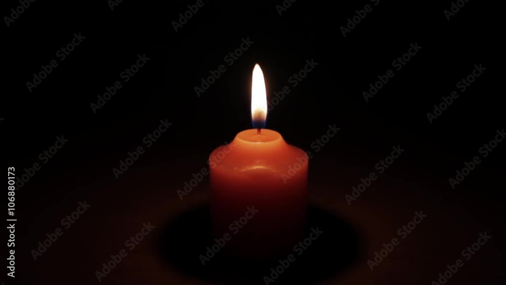 Single Candle Burning Single Candle Burning